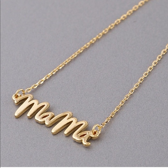 GLITZY GLAM BOUTIQUE Jewelry - GOLD DAINTY ADJUSTABLE LENGTH “MAMA” NECKLACE